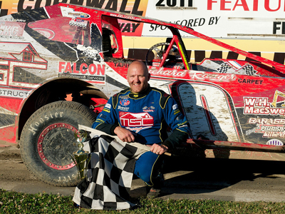 Doiron, Robidoux - Modified winners at Cornwall Motor Speedway