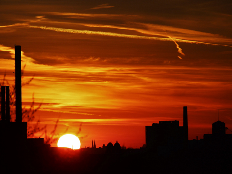 SNAPSHOT -  A little sunset action on the night we Spring Forward