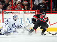 Six game streak ends as Leafs fall to Hurricanes