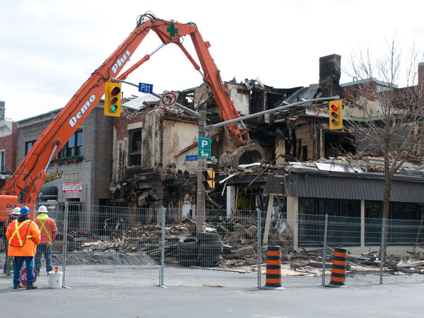 SNAPSHOT - Truffles building demolished following fire